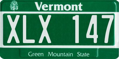 VT license plate XLX147