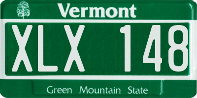 VT license plate XLX148