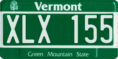 VT license plate XLX155