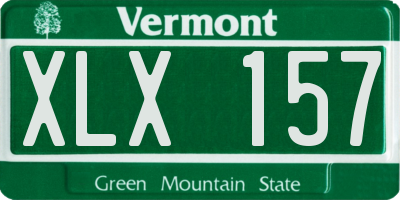 VT license plate XLX157