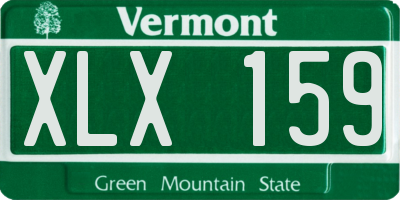 VT license plate XLX159