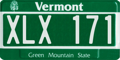 VT license plate XLX171