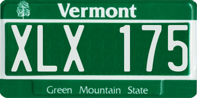 VT license plate XLX175