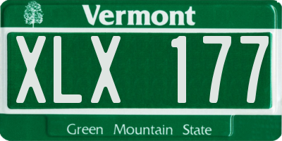 VT license plate XLX177
