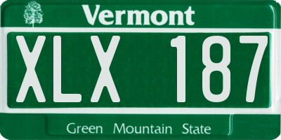 VT license plate XLX187