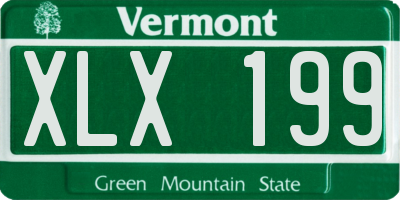 VT license plate XLX199