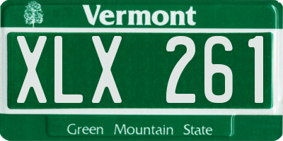 VT license plate XLX261