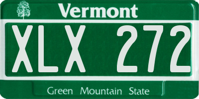 VT license plate XLX272