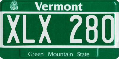 VT license plate XLX280