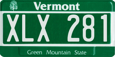 VT license plate XLX281