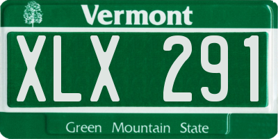 VT license plate XLX291
