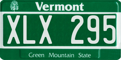 VT license plate XLX295