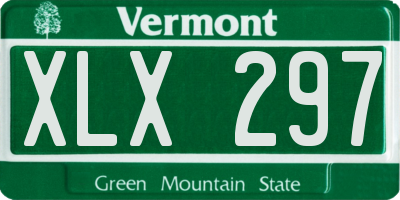 VT license plate XLX297