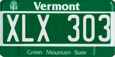 VT license plate XLX303