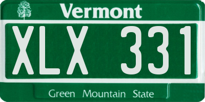 VT license plate XLX331