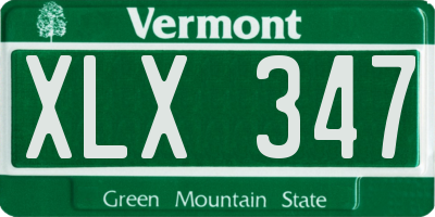 VT license plate XLX347