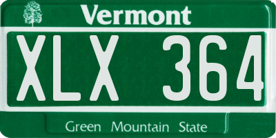 VT license plate XLX364