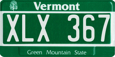 VT license plate XLX367