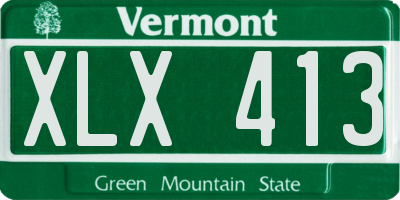 VT license plate XLX413