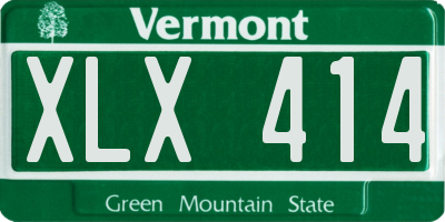 VT license plate XLX414