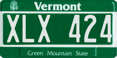 VT license plate XLX424