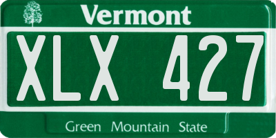 VT license plate XLX427