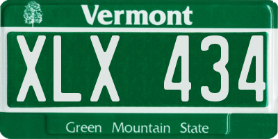 VT license plate XLX434
