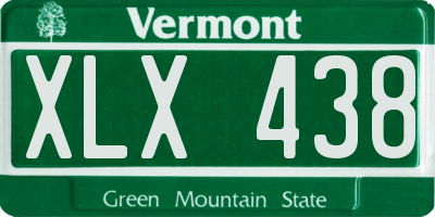 VT license plate XLX438