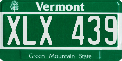 VT license plate XLX439