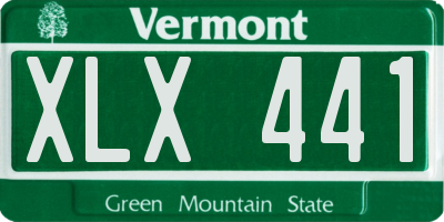 VT license plate XLX441