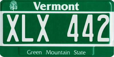 VT license plate XLX442