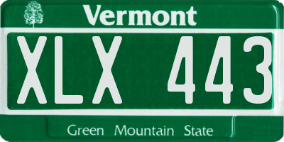VT license plate XLX443