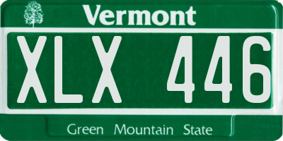 VT license plate XLX446