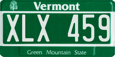 VT license plate XLX459