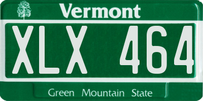VT license plate XLX464