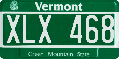 VT license plate XLX468