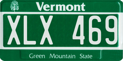 VT license plate XLX469