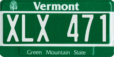 VT license plate XLX471