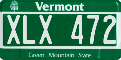 VT license plate XLX472
