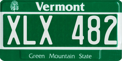 VT license plate XLX482