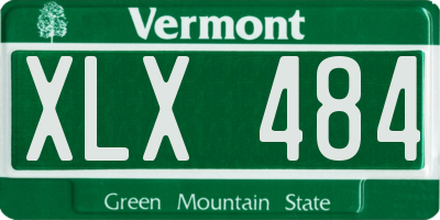 VT license plate XLX484