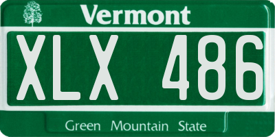 VT license plate XLX486