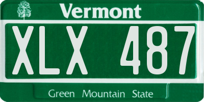 VT license plate XLX487