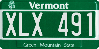 VT license plate XLX491
