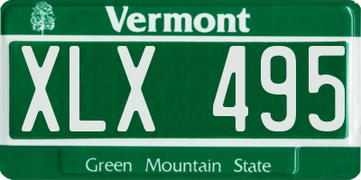 VT license plate XLX495