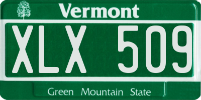 VT license plate XLX509