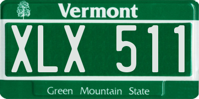 VT license plate XLX511