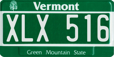 VT license plate XLX516