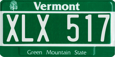 VT license plate XLX517