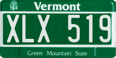 VT license plate XLX519